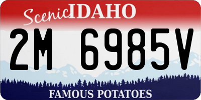 ID license plate 2M6985V