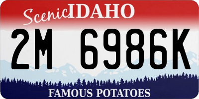 ID license plate 2M6986K