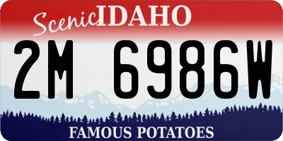 ID license plate 2M6986W