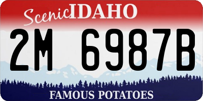 ID license plate 2M6987B