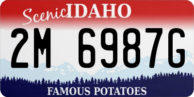ID license plate 2M6987G