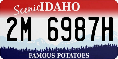 ID license plate 2M6987H