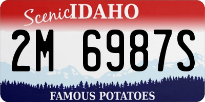 ID license plate 2M6987S