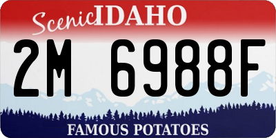 ID license plate 2M6988F