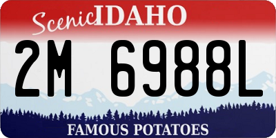 ID license plate 2M6988L