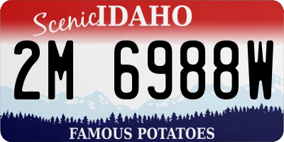 ID license plate 2M6988W