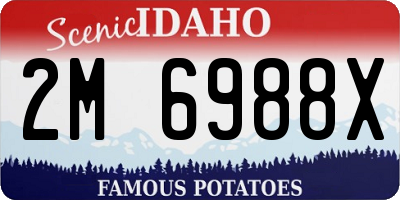 ID license plate 2M6988X