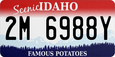 ID license plate 2M6988Y