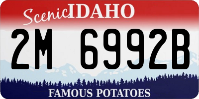 ID license plate 2M6992B