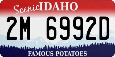 ID license plate 2M6992D