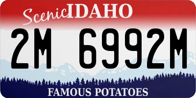 ID license plate 2M6992M