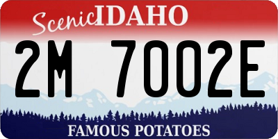 ID license plate 2M7002E