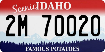 ID license plate 2M7002O