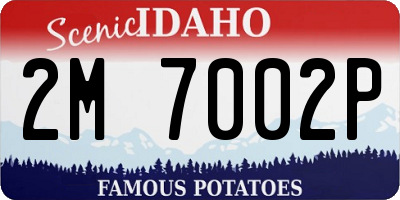 ID license plate 2M7002P