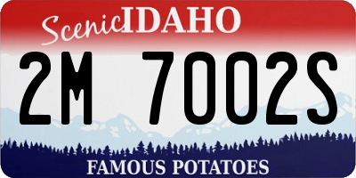 ID license plate 2M7002S