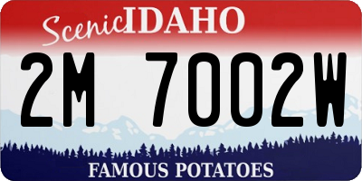 ID license plate 2M7002W