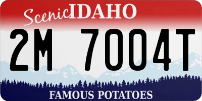 ID license plate 2M7004T