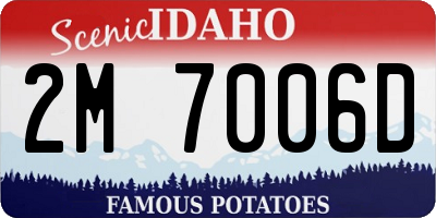 ID license plate 2M7006D