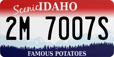 ID license plate 2M7007S
