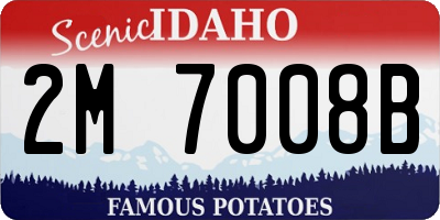 ID license plate 2M7008B