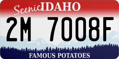 ID license plate 2M7008F