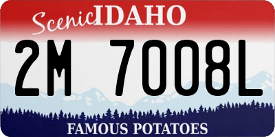 ID license plate 2M7008L