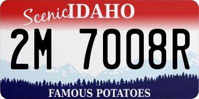 ID license plate 2M7008R