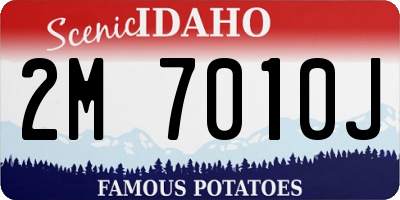 ID license plate 2M7010J