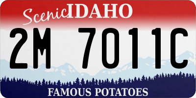 ID license plate 2M7011C