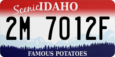 ID license plate 2M7012F