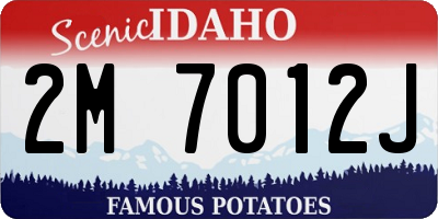 ID license plate 2M7012J