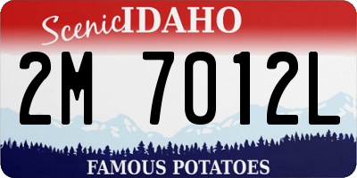 ID license plate 2M7012L