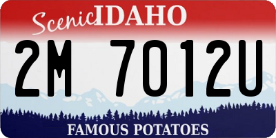 ID license plate 2M7012U