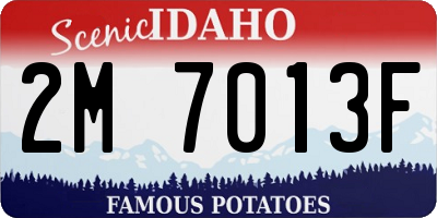 ID license plate 2M7013F