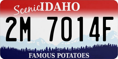 ID license plate 2M7014F