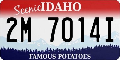 ID license plate 2M7014I