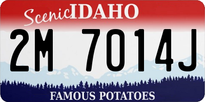ID license plate 2M7014J
