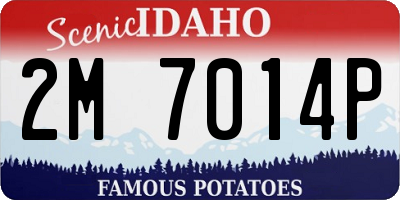 ID license plate 2M7014P