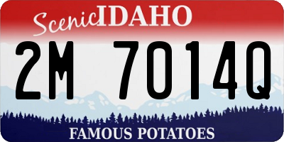 ID license plate 2M7014Q
