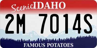 ID license plate 2M7014S