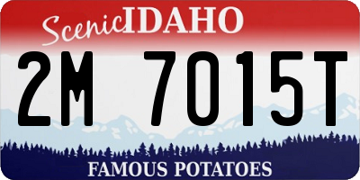 ID license plate 2M7015T