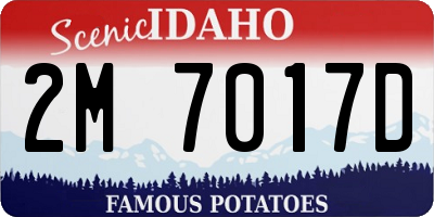 ID license plate 2M7017D