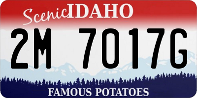 ID license plate 2M7017G