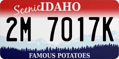 ID license plate 2M7017K