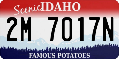 ID license plate 2M7017N