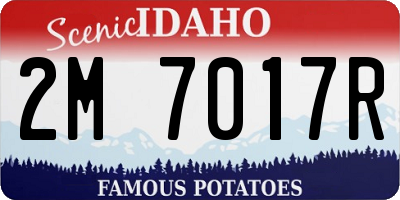 ID license plate 2M7017R