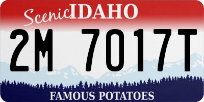 ID license plate 2M7017T