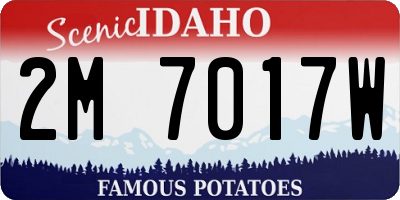 ID license plate 2M7017W
