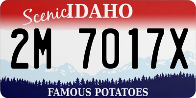 ID license plate 2M7017X