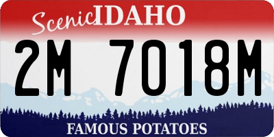 ID license plate 2M7018M